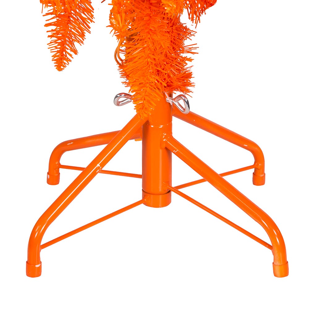 Kurt Adler 5-Foot Pre-Lit Orange Slim Tree